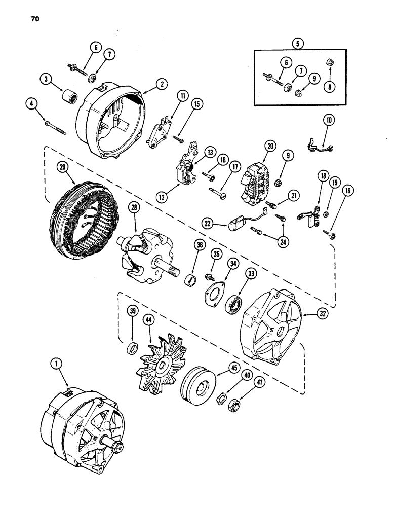 Схема запчастей Case 480D - (070) - A46932 ALTERNATOR (55) - ELECTRICAL SYSTEMS