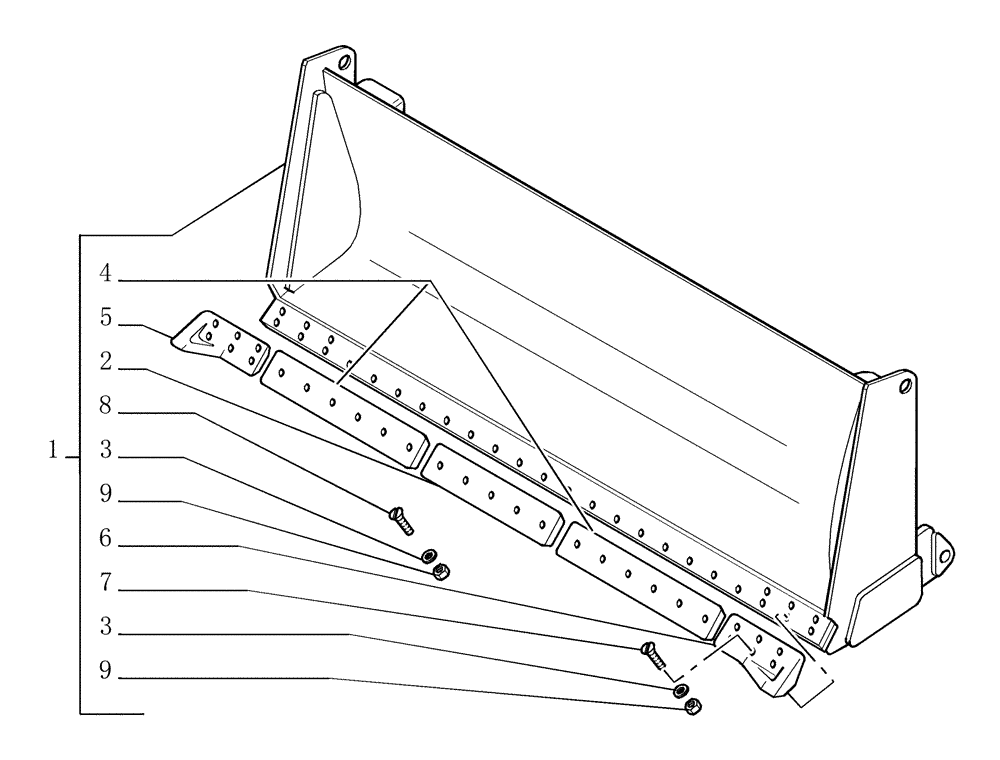 Схема запчастей Case 1850K - (9.469[01]) - STRAIGHT MOLDBOARD (HS) LT - OPTIONAL CODE 784245021 (19) - OPTIONS