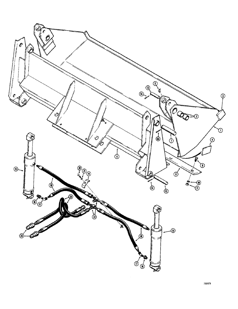 Схема запчастей Case 1500-SERIES - (100) - 4-IN-1 BUCKET (82) - FRONT LOADER & BUCKET