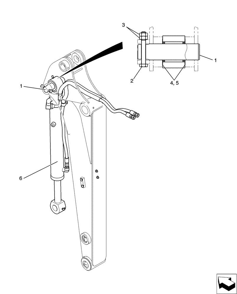 Схема запчастей Case CX31B - (03-007[01]) - CYLINDER INSTAL, BUCKET (35) - HYDRAULIC SYSTEMS