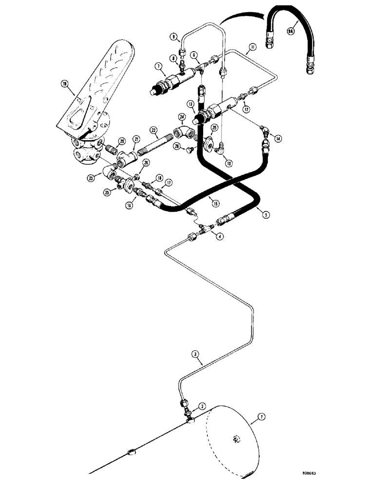 Схема запчастей Case 780 - (258) - BRAKE SYSTEM, CONTROL VALVE CIRCUIT (07) - BRAKES