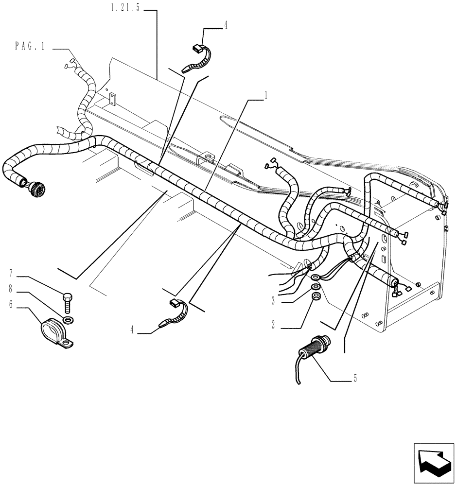 Схема запчастей Case TX1055 - (1.75.2[03]) - ELECTRIC COMPONENTS (55) - ELECTRICAL SYSTEMS