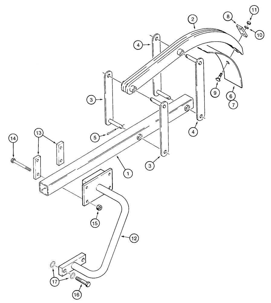 Схема запчастей Case TF300B - (09-26) - CRUMBER BOOM AND ATTACHMENTS (09) - CHASSIS/ATTACHMENTS