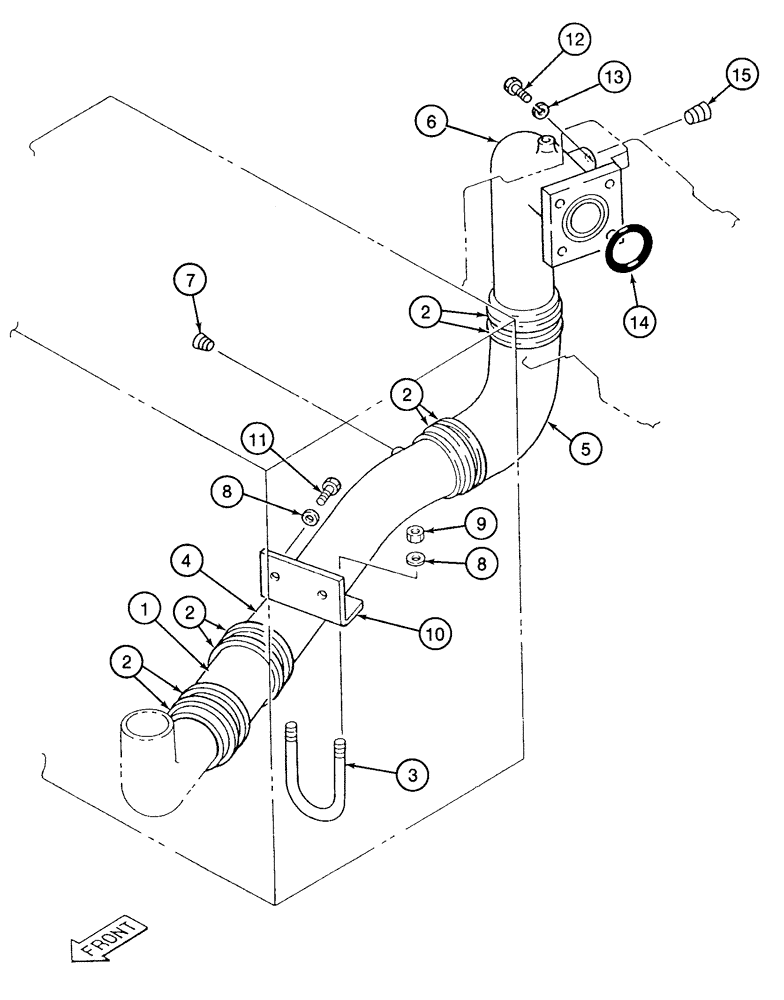 Схема запчастей Case 9050 - (8-06) - BASIC HYDRAULIC CIRCUIT, RESERVOIR TO PUMP (08) - HYDRAULICS