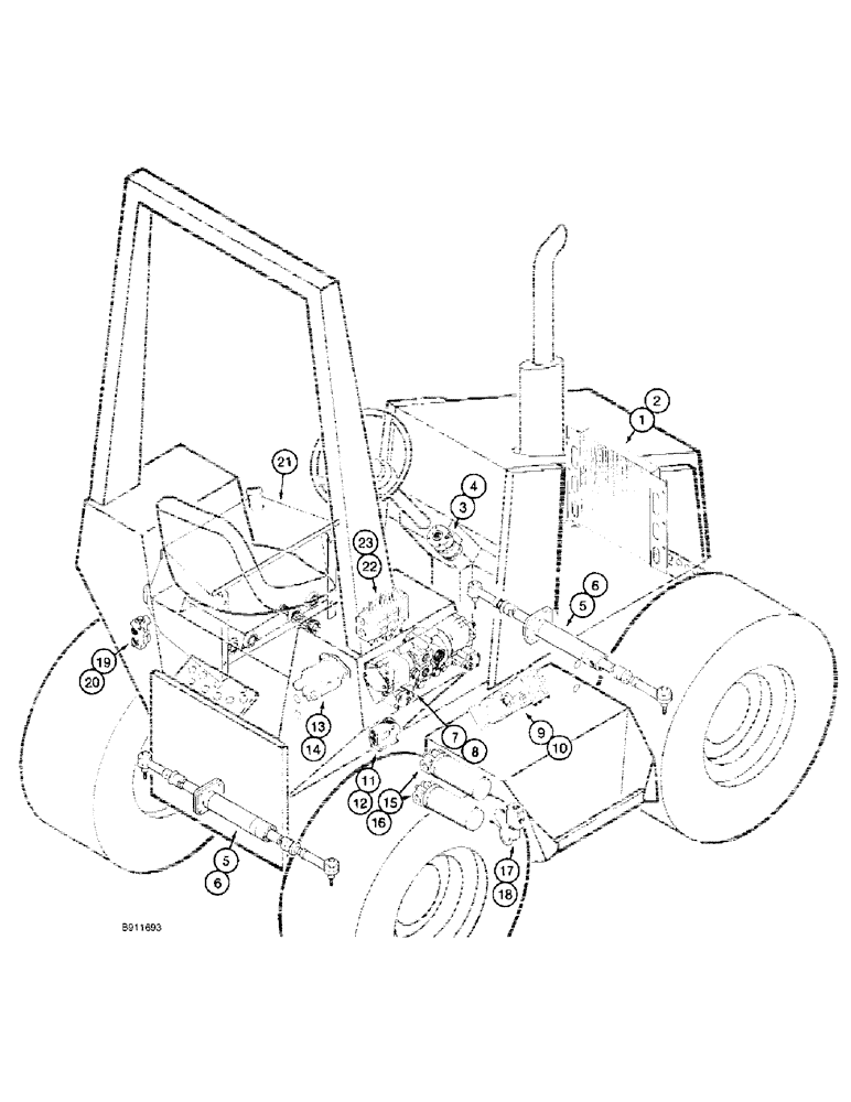 Схема запчастей Case 660 - (1-12) - PICTORIAL INDEX, PRIME MOVER HYDRAULIC COMPONENTS (00) - PICTORIAL INDEX