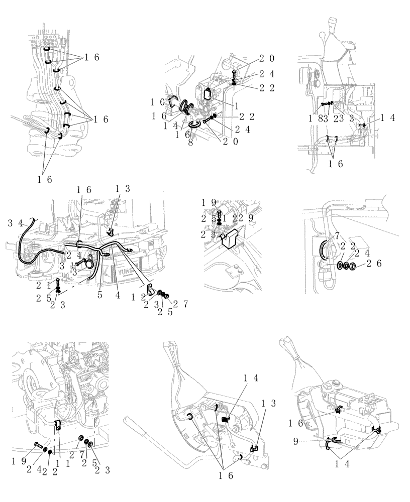 Схема запчастей Case CX20B - (1.220[08]) - ELECTRIC SYSTEM CHASSIS UPPER (55) - ELECTRICAL SYSTEMS