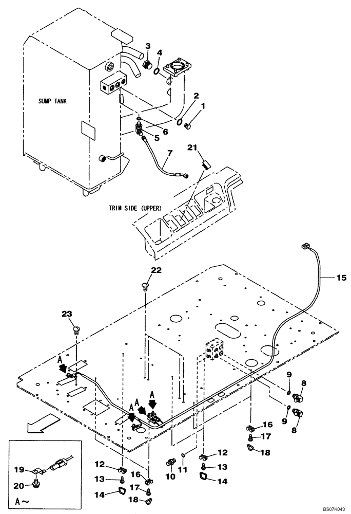 Схема запчастей Case CX130B - (08-48) - HYDRAULIC CIRCUIT - OPTIONAL (SINGLE ACTING) - PLUG, BLANK-OFF (08) - HYDRAULICS