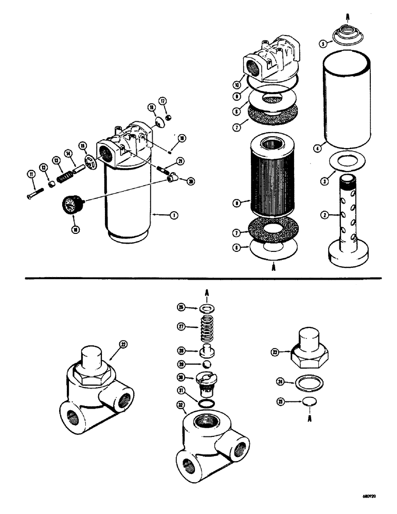 Схема запчастей Case 400 - (078) - D45650 HYDRAULIC OIL FILTER (07) - HYDRAULIC SYSTEM