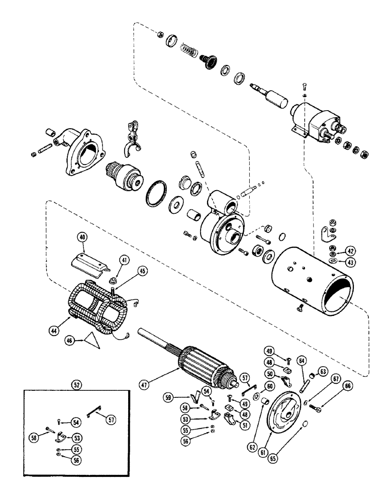 Схема запчастей Case W10B - (059E) - A15485 STARTER, (401) DIESEL ENGINE (04) - ELECTRICAL SYSTEMS