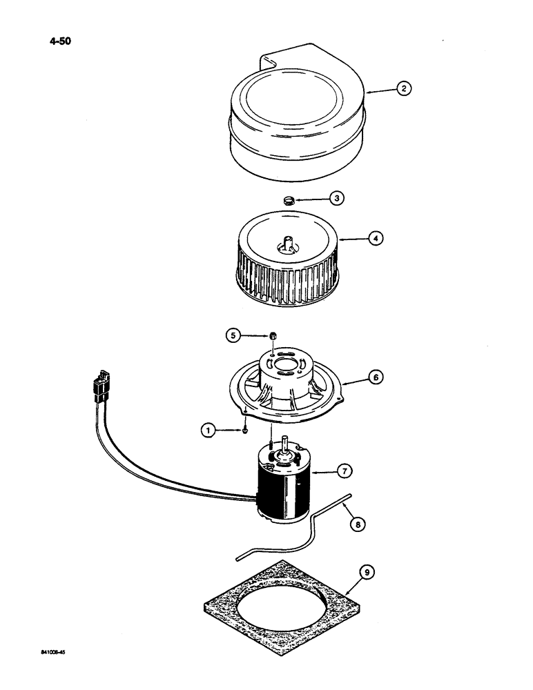 Схема запчастей Case W14C - (4-50) - DEFROSTER (04) - ELECTRICAL SYSTEMS