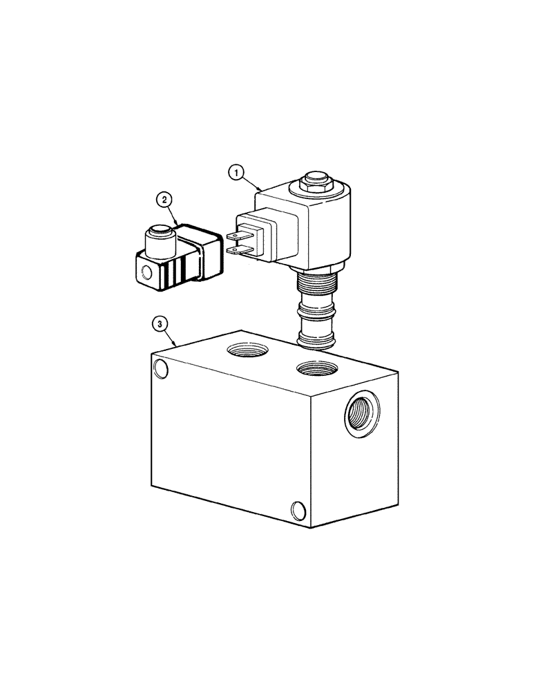 Схема запчастей Case 845 - (08-132[01]) - SOLENOID VALVE - ASSEMBLY (08) - HYDRAULICS