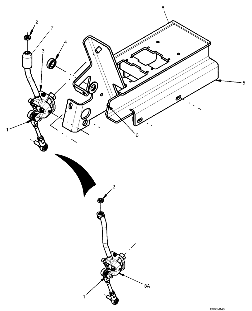 Схема запчастей Case 440 - (09-21) - LOADER & GROUND DRIVE CONTROL - LH (09) - CHASSIS