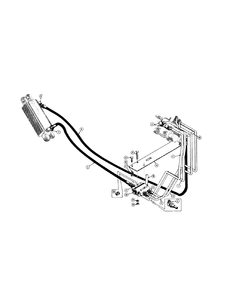 Схема запчастей Case 310 - (170) - THREE POINT HITCH HYDRAULICS (WITH LOADER), THREE POINT (07) - HYDRAULIC SYSTEM