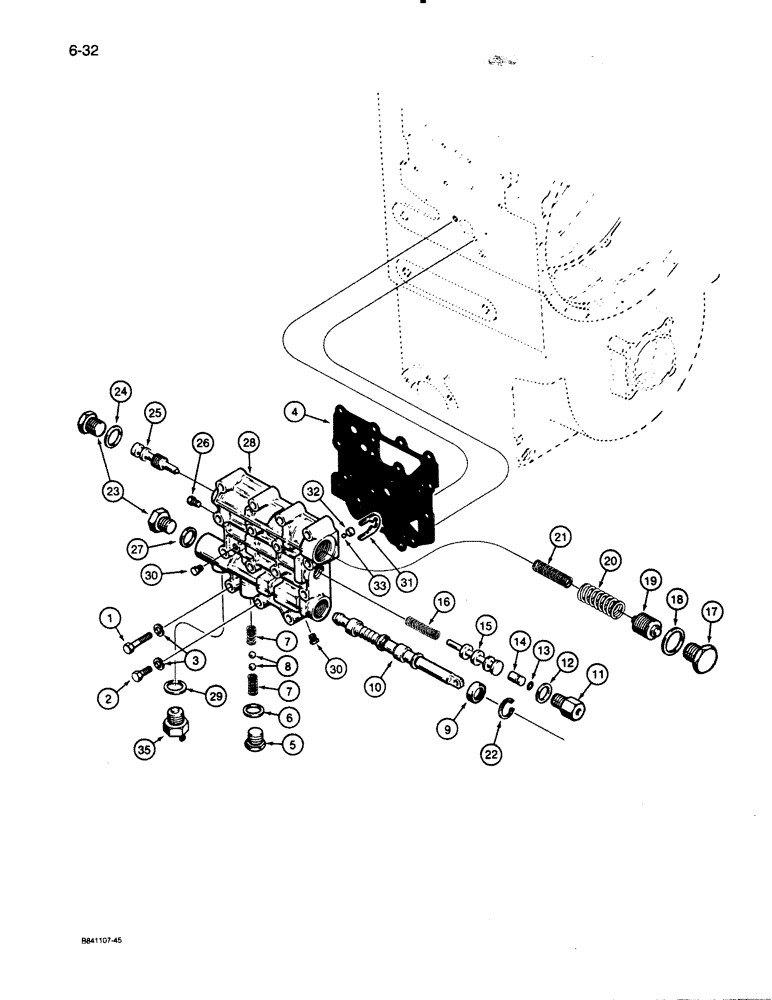 Схема запчастей Case W30 - (6-32) - ALLISON TRANSMISSION, TRANSMISSION CONTROL VALVE (06) - POWER TRAIN