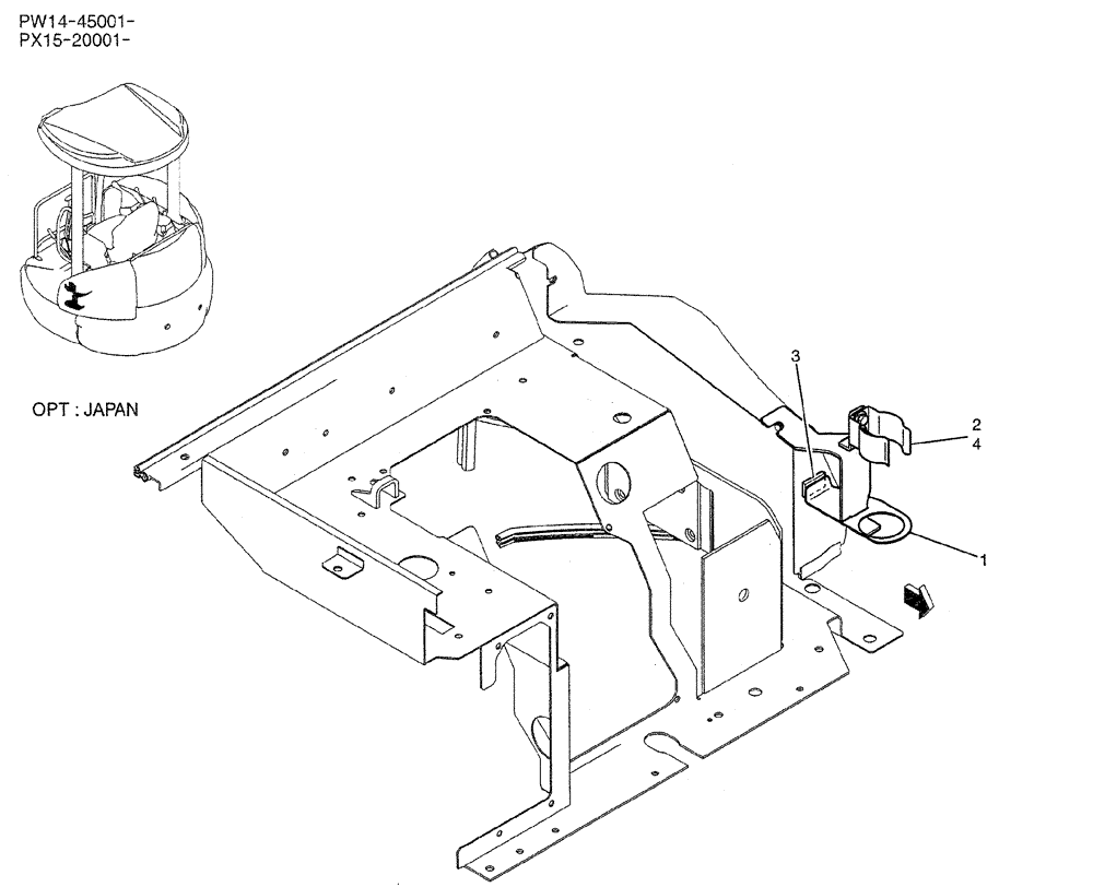 Схема запчастей Case CX31B - (01-055) - HOLDER ASSY (90) - PLATFORM, CAB, BODYWORK AND DECALS