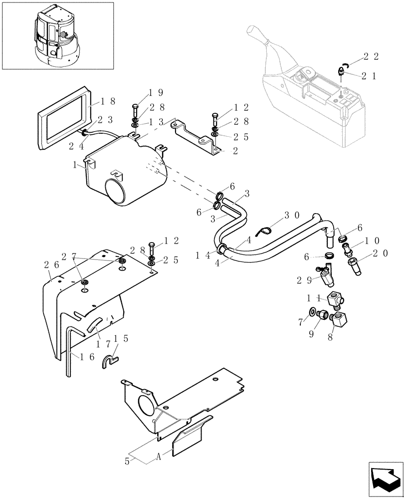 Схема запчастей Case CX27B - (1.280[01]) - HEATING (WITH HEATER) (01) - Section 1