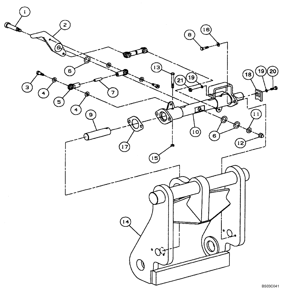 Схема запчастей Case 686GXR - (9-42A) - QUICK ATTACH APRON (ASN 686GXR JFE0001847; 688G JFE0003612) (09) - CHASSIS/ATTACHMENTS