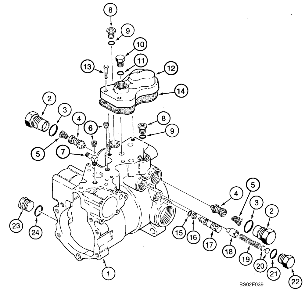 Схема запчастей Case 75XT - (06-10) - PUMP, TANDEM, REAR (06) - POWER TRAIN