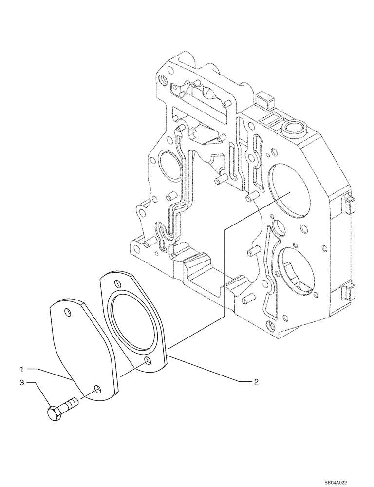 Схема запчастей Case 621E - (02-31) - GEAR COVER - PLATE (02) - ENGINE