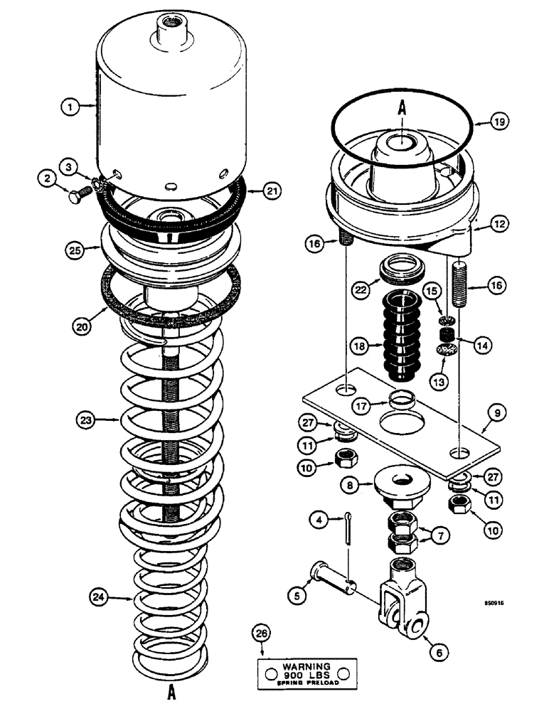 Схема запчастей Case W14 - (432) - L48127 PARKING BRAKE ACTUATOR (07) - BRAKES