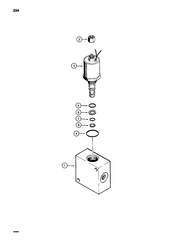 Схема запчастей Case 880C - (294) - S237789 SOLENOID VALVE, FAST HOIST AND DRIVE BRAKE (07) - HYDRAULIC SYSTEM