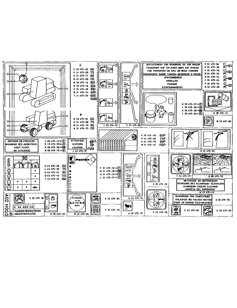 Схема запчастей Case 220 - (006) - INDICATOR PLATES (12) - Chassis/Attachments