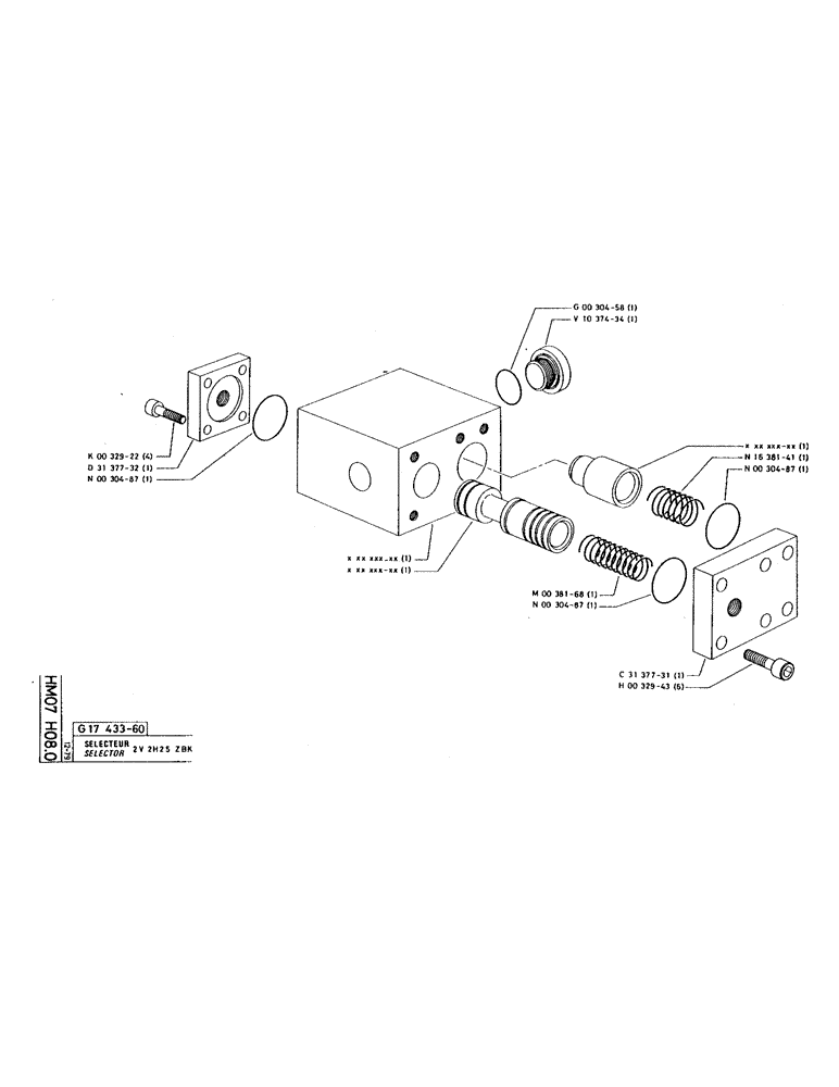 Схема запчастей Case 220 - (178) - SELECTOR (07) - HYDRAULIC SYSTEM