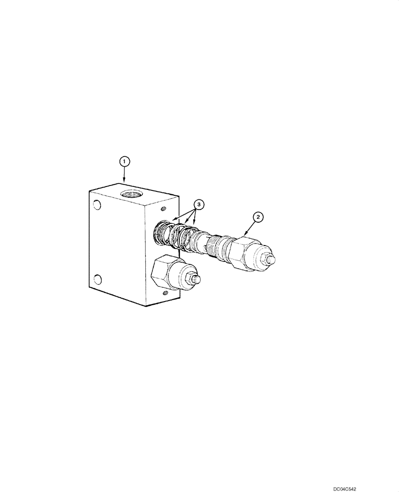 Схема запчастей Case 845 - (08.45[00]) - DISTRIBUTOR - BLADE LIFT VALVE (08) - HYDRAULICS