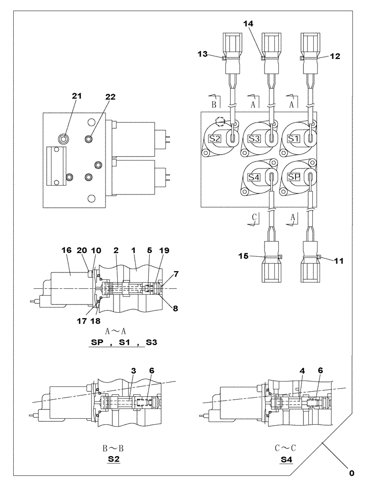 Схема запчастей Case CX210C NLC - (35.350.08) - VALVE SOLENOID (35) - HYDRAULIC SYSTEMS