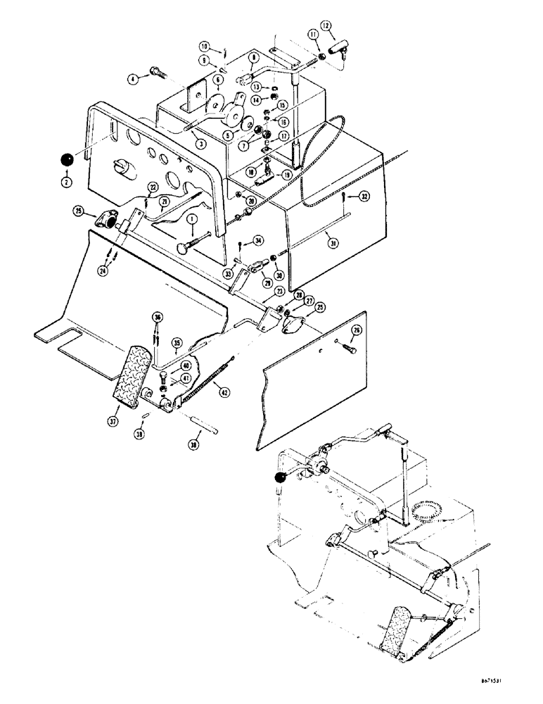 Схема запчастей Case 310G - (092) - ENGINE CONTROLS - GAS (01) - ENGINE