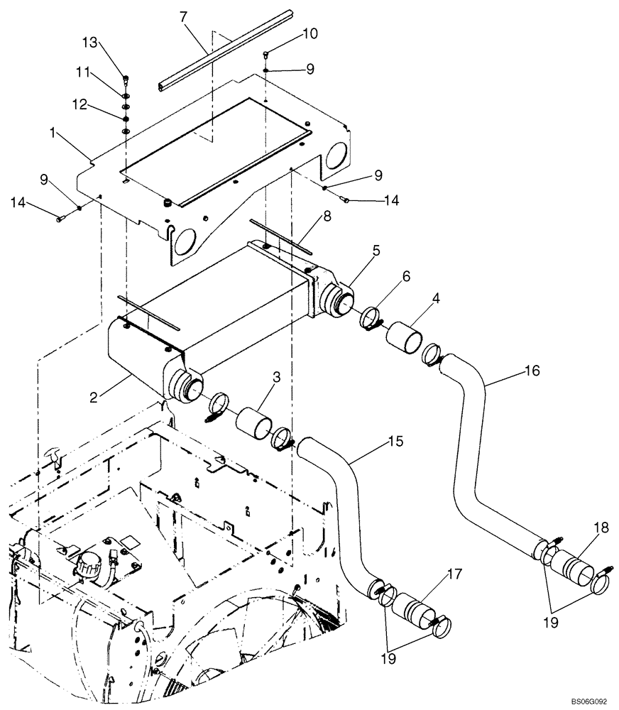 Схема запчастей Case 721E - (02-16) - TURBOCHARGER SYSTEM (02) - ENGINE