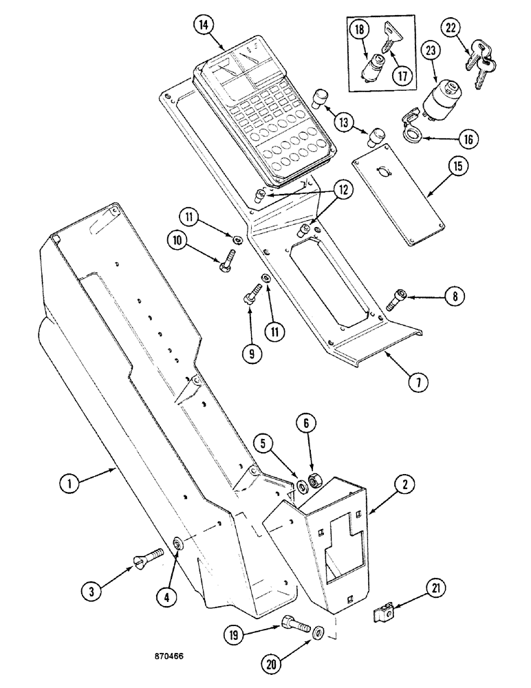 Схема запчастей Case 688C - (4-34) - FITTED CONTROL PANEL, (-11006) (06) - ELECTRICAL SYSTEMS