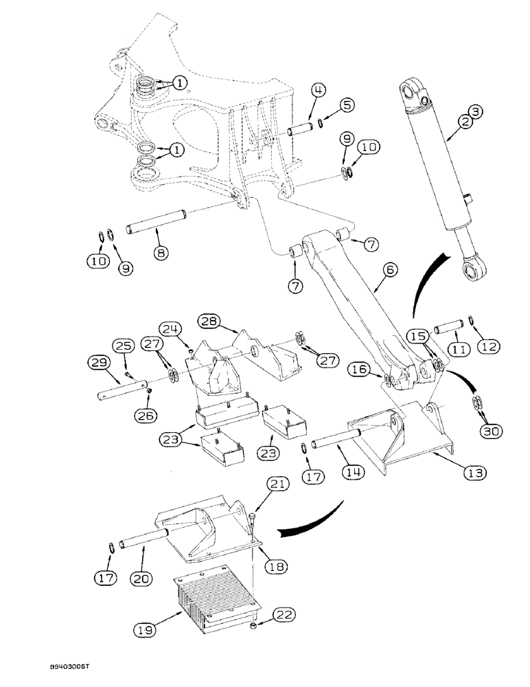 Схема запчастей Case 580SK - (9-034) - BACKHOE STABILIZERS, PLATES AND PADS (09) - CHASSIS/ATTACHMENTS