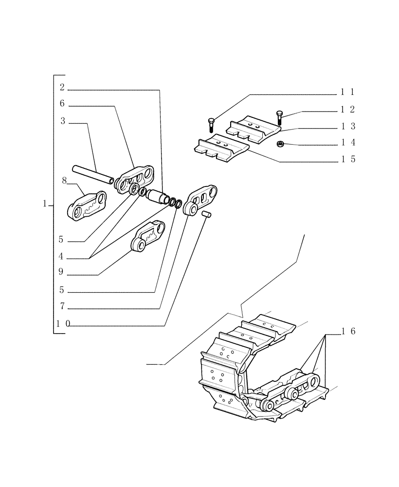 Схема запчастей Case 1850K - (9.350[01]) - SALT TRACK CHAIN - SHOES (L=30") LGP - OPTIONAL CODE 784301021 (19) - OPTIONS