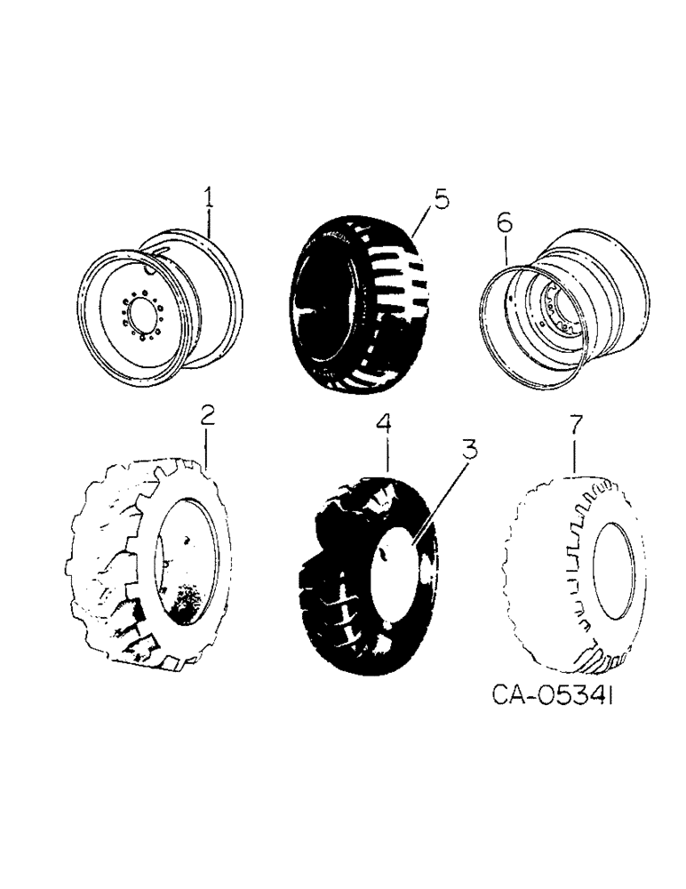 Схема запчастей Case 4140 - (15-01) - FRONT AND REAR TIRE AND WHEEL ATTACHMENTS. (04) - Drive Train