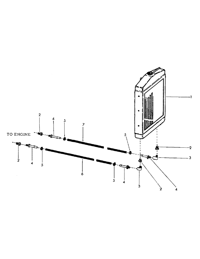 Схема запчастей Case 30YC - (C31) - OIL COOLING TUBING FOR: PERKINS 6-354 DIESEL ENGINES (01) - ENGINE