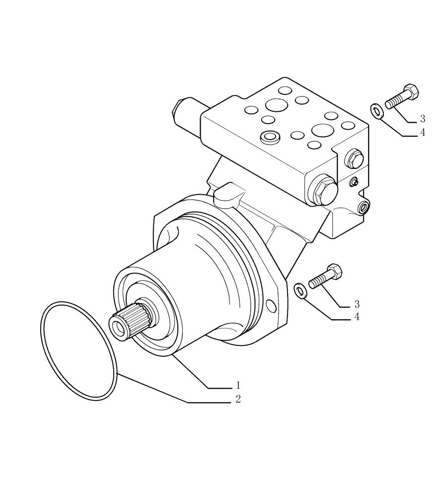 Схема запчастей Case 1850K LGP - (3.140[01]) - HYDRAULIC MOTOR (07) - HYDRAULIC SYSTEM/FRAME