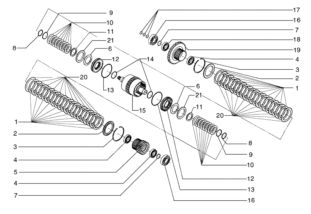 Схема запчастей Case 885B AWD - (06-02[07]) - TRANSMISSION, 4TH SHAFT (06) - POWER TRAIN