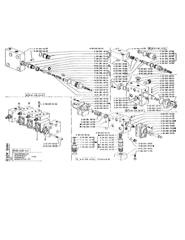 Схема запчастей Case GC120 - (193) - SELECTOR BLOCK 