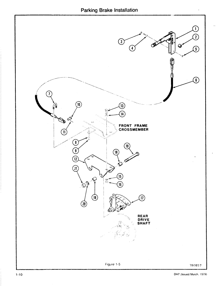 Схема запчастей Case DH7 - (1-10) - PARKING BRAKE INSTALLATION (33) - BRAKES & CONTROLS