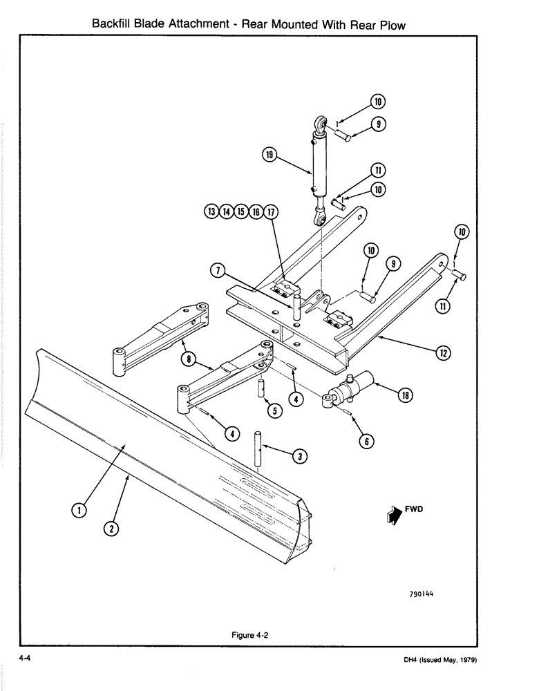 Схема запчастей Case DH4 - (4-04) - BACKFILL BLADE ATTACHMENT - REAR MOUNTED WITH REAR PLOW (89) - TOOLS