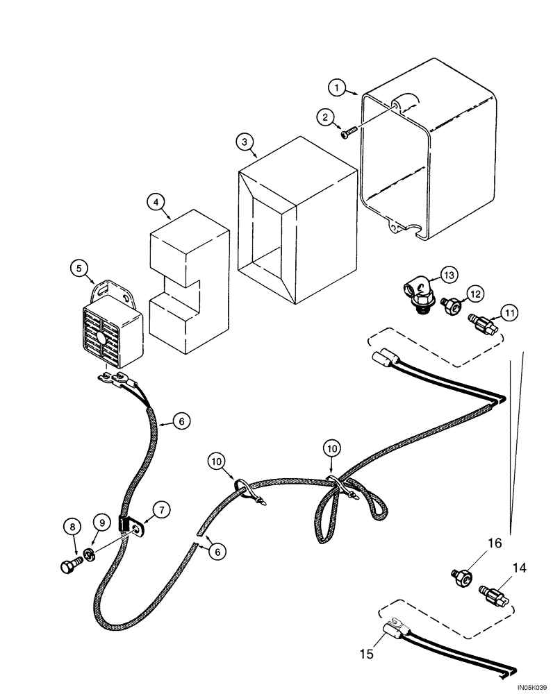 Схема запчастей Case 550H-IND - (04-15) - ALARM, BACKUP (04) - ELECTRICAL SYSTEMS