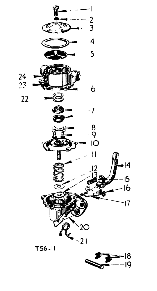 Схема запчастей Case 500 - (12-078) - FUEL FEED PUMP DIESEL ENGINE No Description