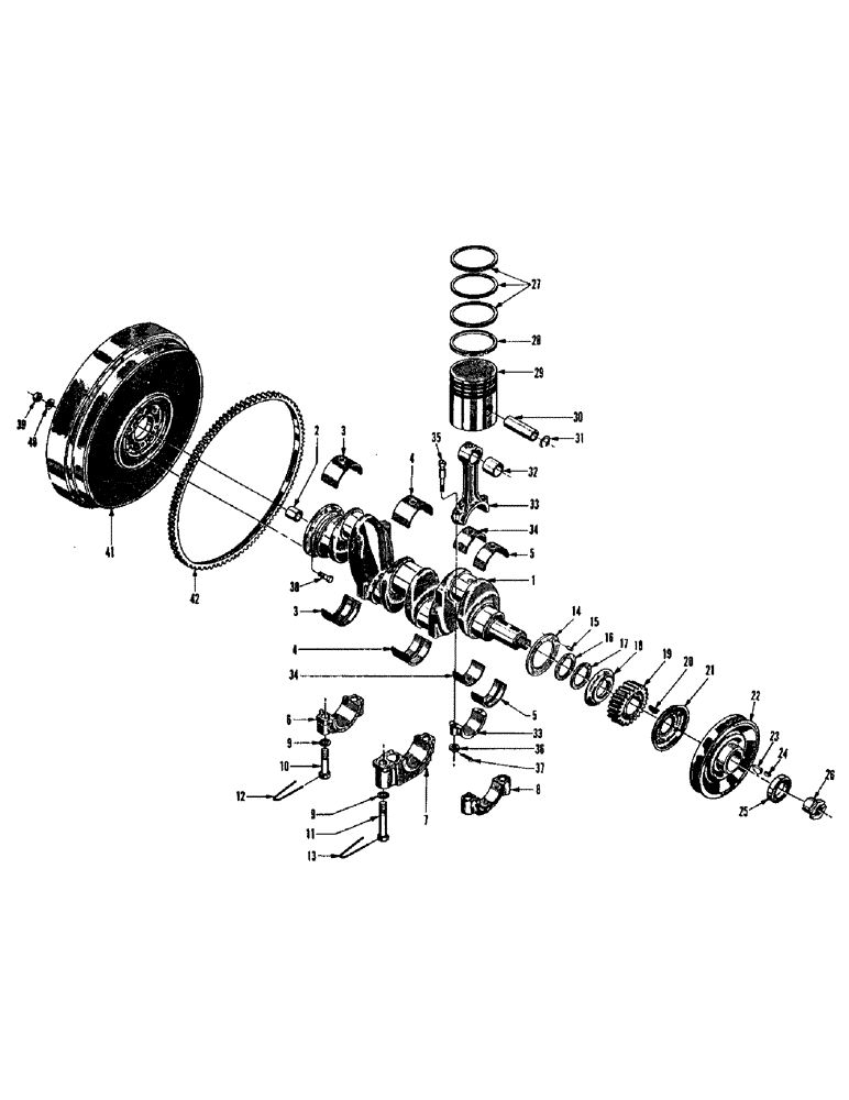 Схема запчастей Case 256 - (008) - ENGINE - INTERNAL PARTS (01) - ENGINE