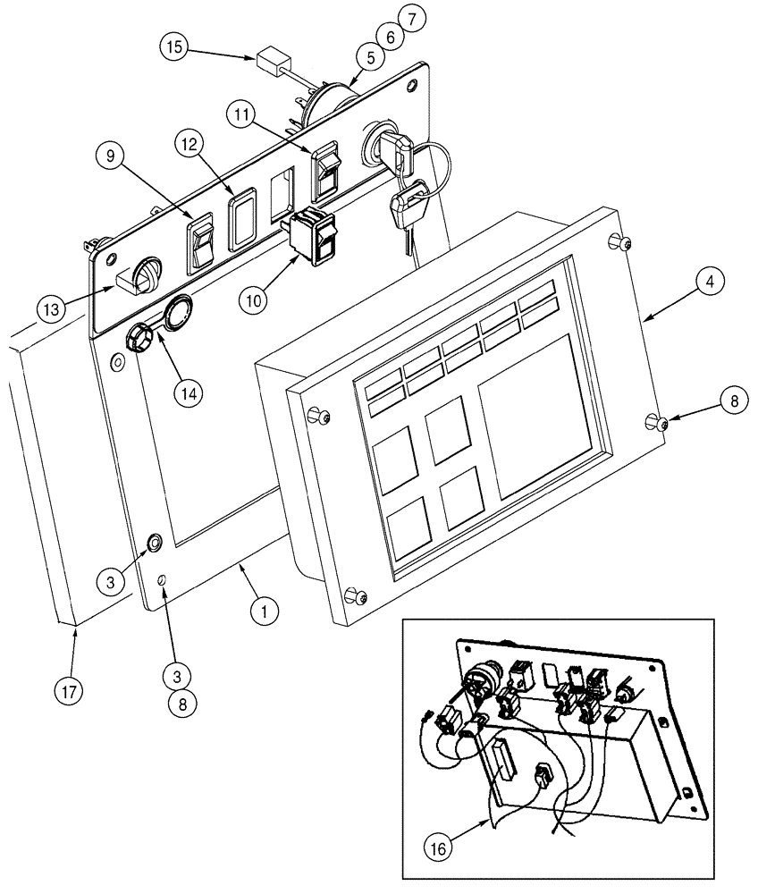 Схема запчастей Case 650H - (04-06) - INSTRUMENT PANEL (04) - ELECTRICAL SYSTEMS