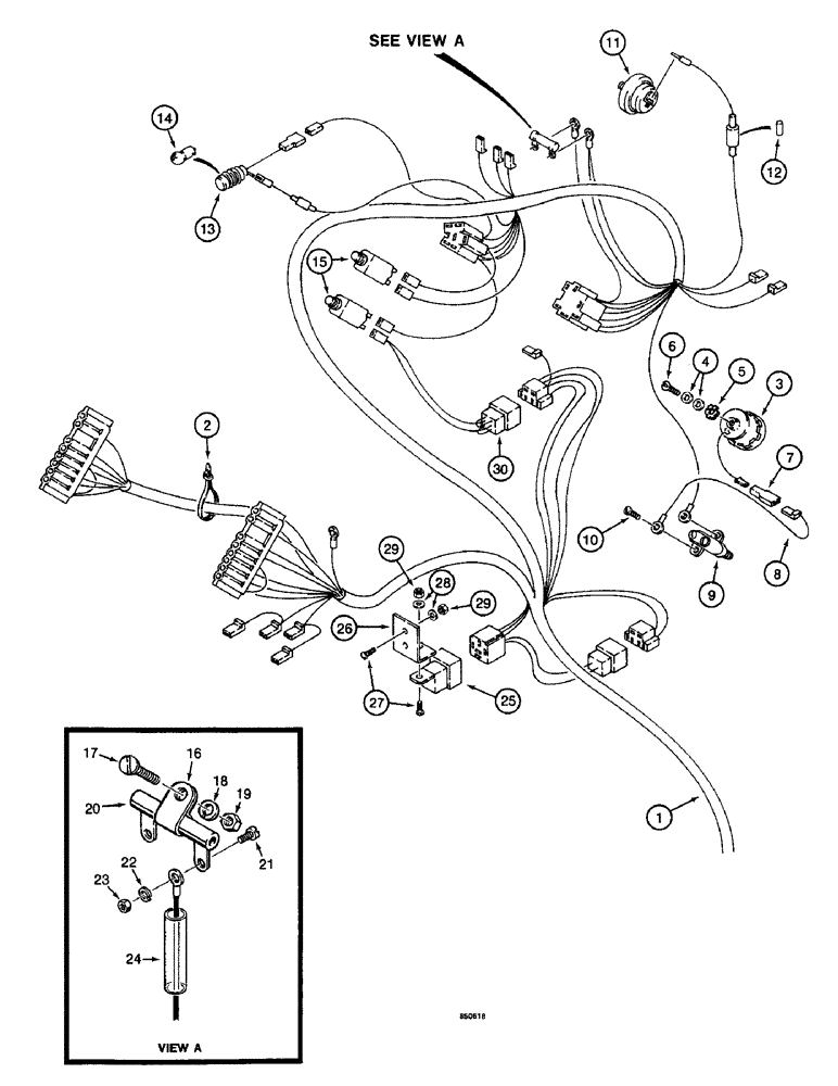 Схема запчастей Case W14 - (156) - ELECTRICAL SYSTEM, FRONT HARNESS TO INSTRUMENT PANELS, USED ON P.I.N. 9154965 AND AFTER (04) - ELECTRICAL SYSTEMS