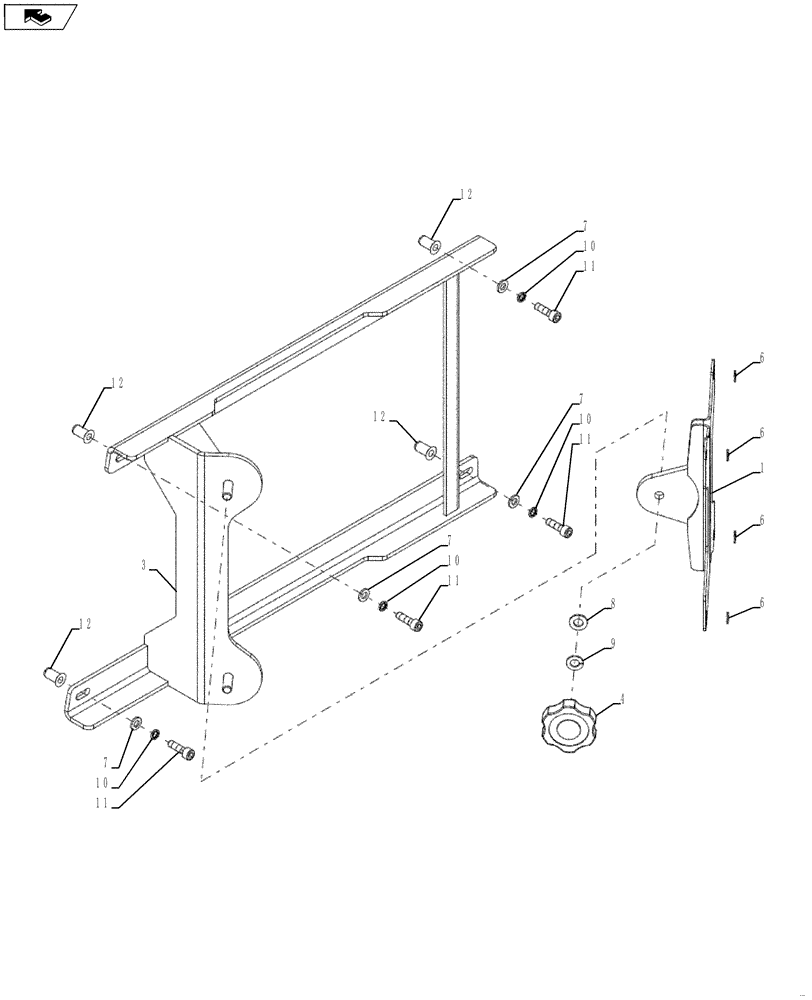 Схема запчастей Case SV216 - (55.640.04) - METER BRACKET ASSY W/O PRINTER (GROUP 691-3) (ND142368) (55) - ELECTRICAL SYSTEMS