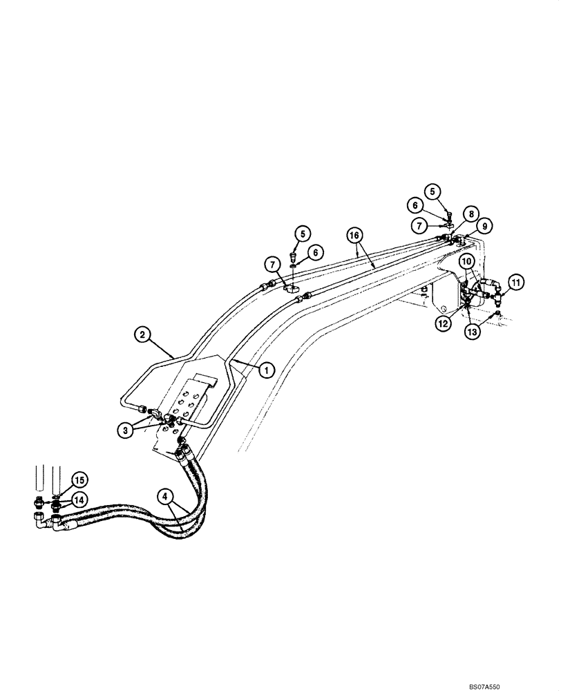 Схема запчастей Case 845 DHP - (08.37[00]) - BRAKE AND STEERING - -HYDRAULIC CIRCUIT (08) - HYDRAULICS