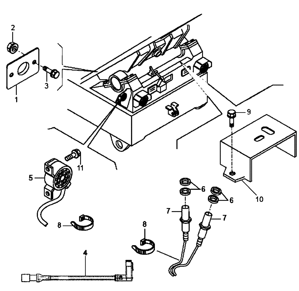 Схема запчастей Case 330B - (67A01002014[001]) - BACKUP ALARM / POSITION SENSOR (P.I.N. HHD0330BN7PG57000 AND AFTER) (84152753) (13) - Electrical System / Decals