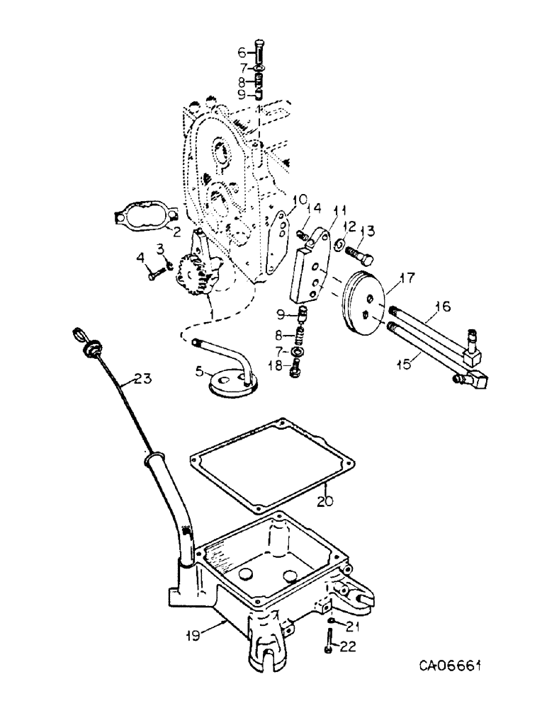 Схема запчастей Case 4125 - (12-08) - POWER, OIL SYSTEM (04) - Drive Train